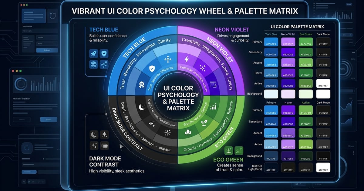 Vibrant UI Color Psychology Matrix