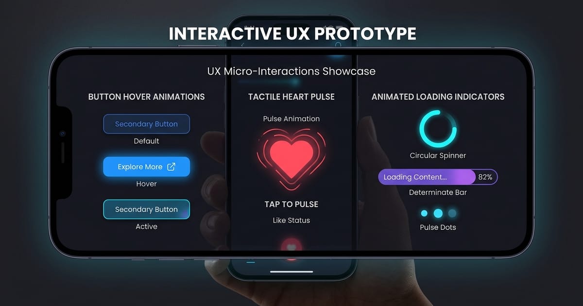 Interactive UX Prototype & Tactile Micro-Interactions