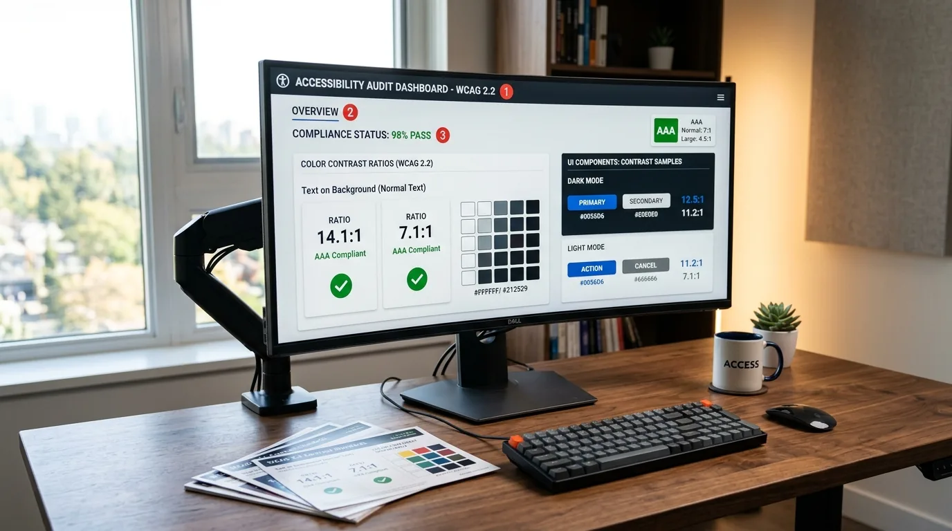 Ensuring WCAG 2.2 Web Accessibility with AI Color Contrast